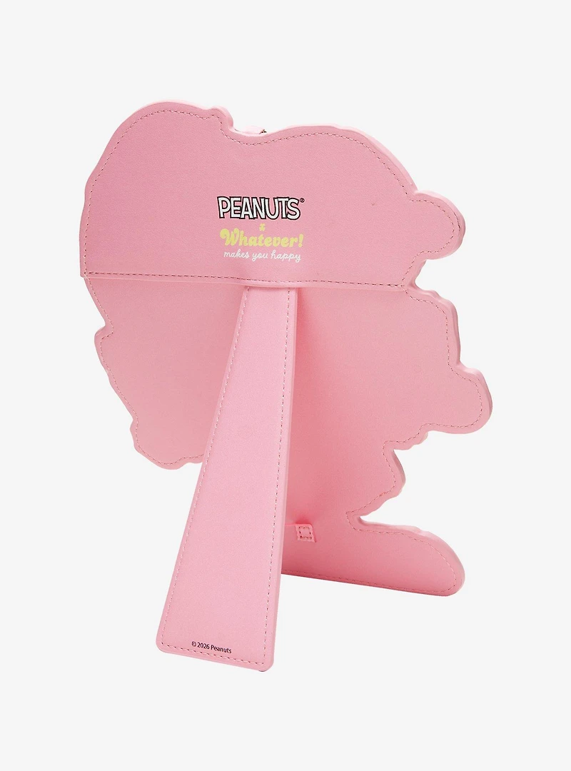 Whatever! Makes You Happy x Peanuts Floral Bow Snoopy Stand Keychain