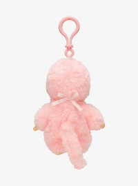 Monchhichi Pink Plush Bag Clip