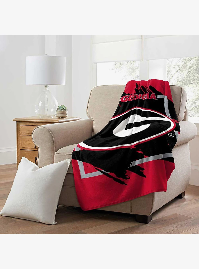 NCAA Dimensional Georgia Micro Raschel Throw Blanket