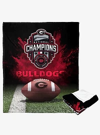 NCAA Georgia Bulldogs 2022 National Football Champions Silk Touch Throw Blanket
