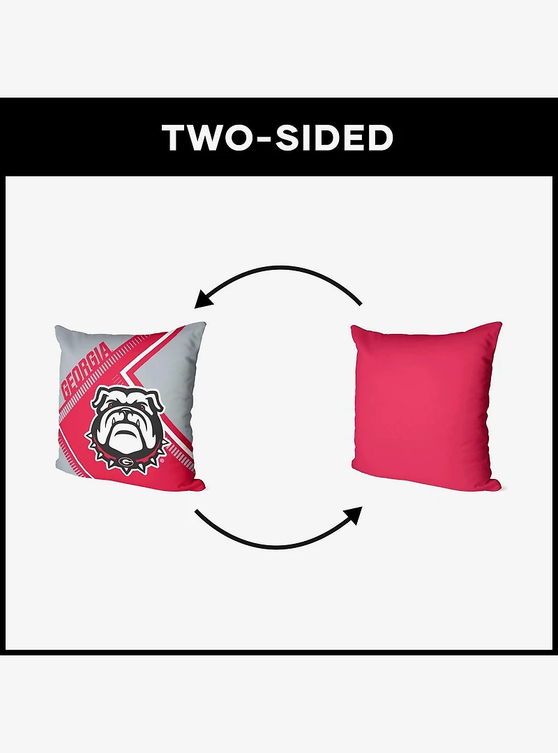 NCAA Georgia Bulldogs Pulsewave Throw Pillow