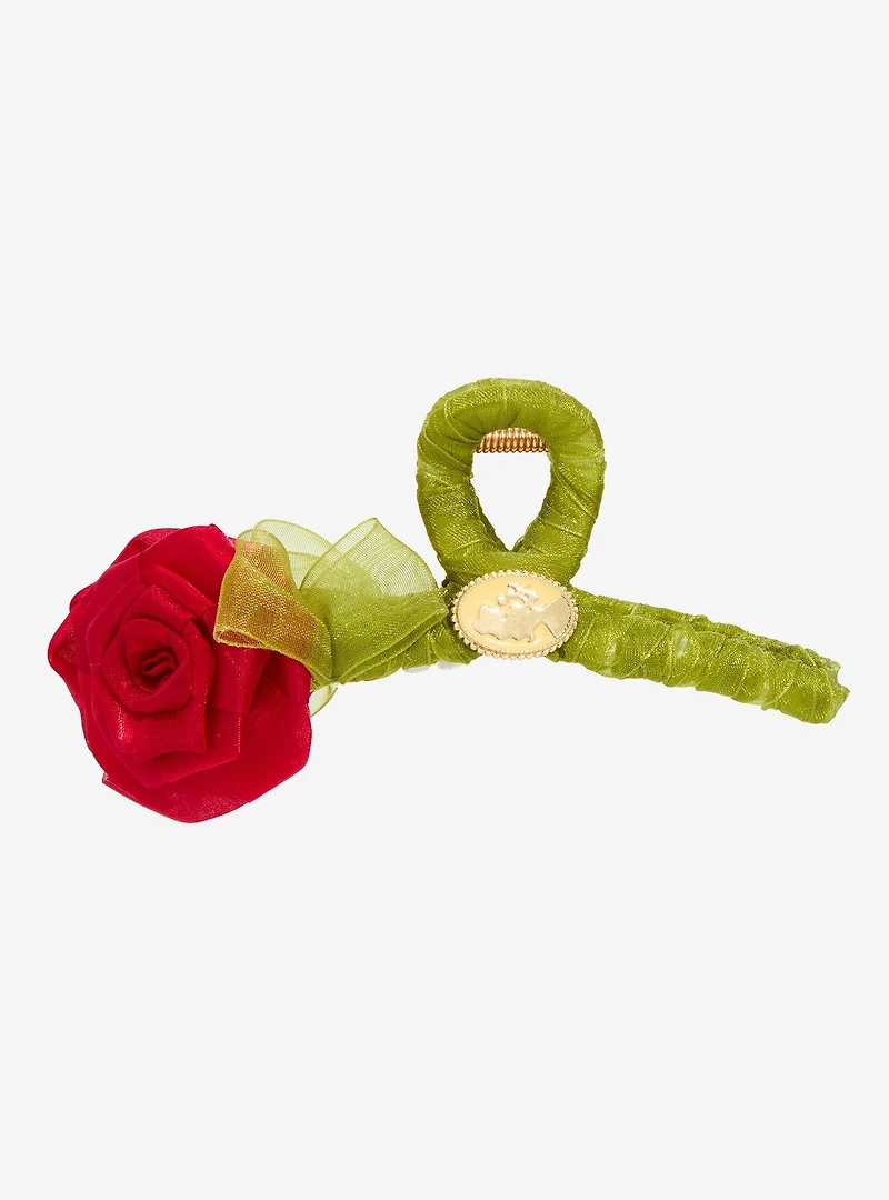 Disney Beauty and The Beast Ribbon Rose Claw Clip - BoxLunch Exclusive