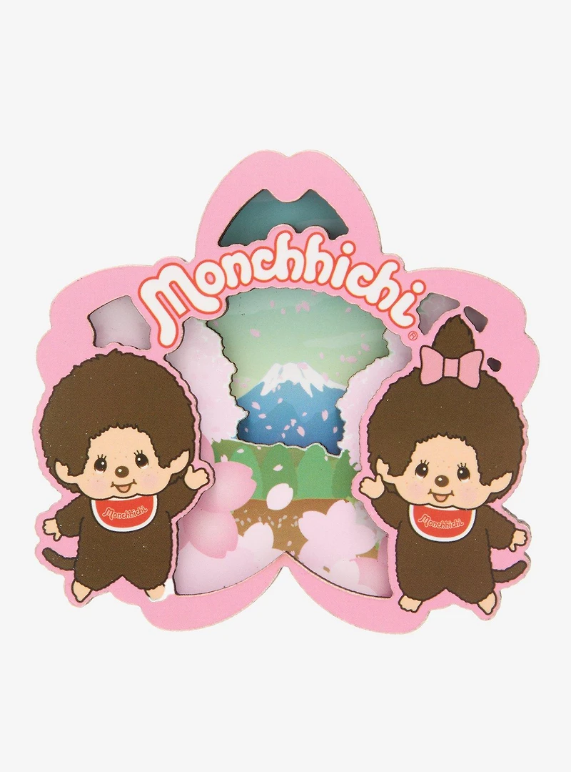 Whatever! Makes You Happy X Monchhichi Cherry Blossom Layered Magnet