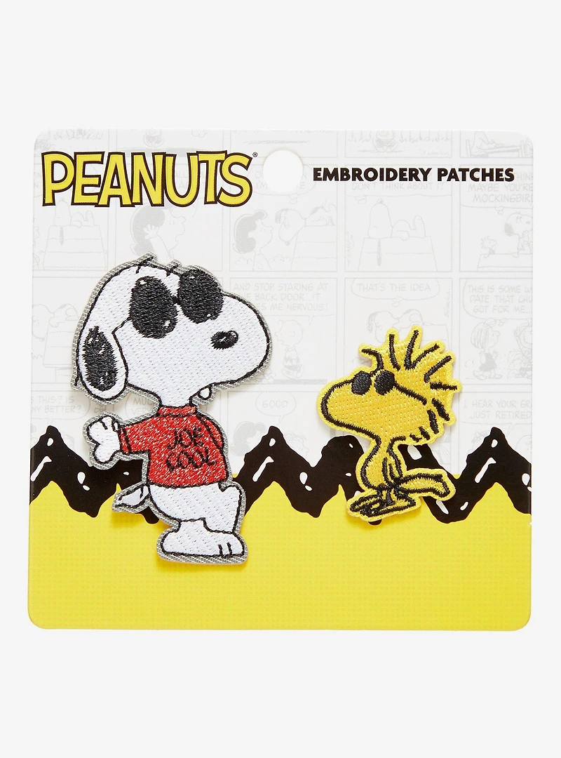 Peanuts Snoopy & Woodstock Joe Cool Embroidered Patch Set - BoxLunch Exclusive