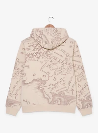 The Lord of Rings Middle-earth Map Allover Print Hoodie - BoxLunch Exclusive