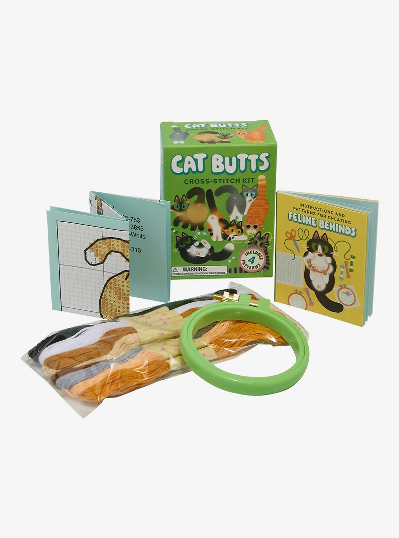 Cat Butts Mini Cross-Stitch Kit