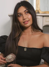 Disney x RockLove The Little Mermaid Ariel Tablet Gold Plated Necklace