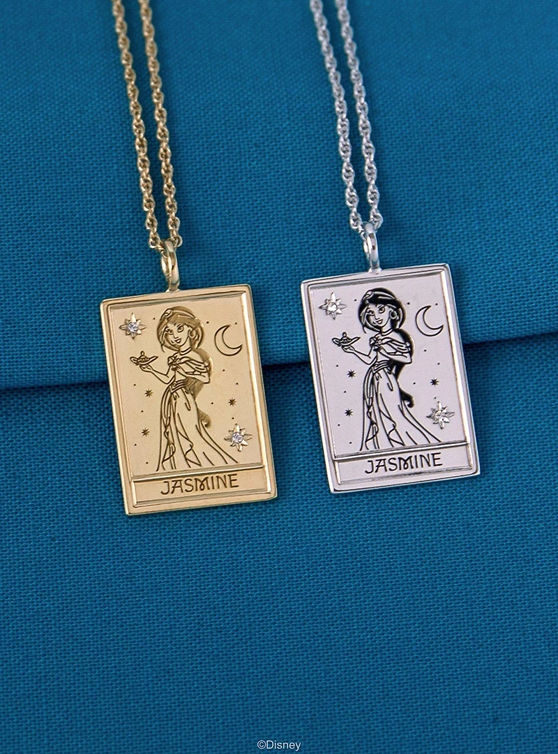 Disney x RockLove Aladdin Jasmine Tablet Sterling Silver Necklace
