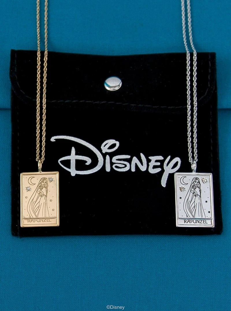 Disney x RockLove Tangled Rapunzel Tablet Gold Plated Necklace