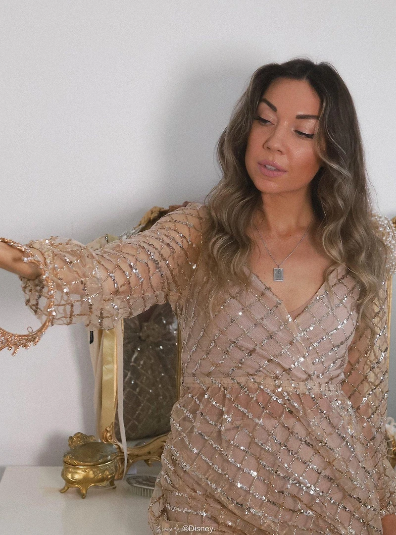 Disney x RockLove Tangled Rapunzel Tablet Sterling Silver Necklace