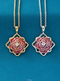 Disney x RockLove Beauty And The Beast Belle Keepsake Gold Plated Necklace