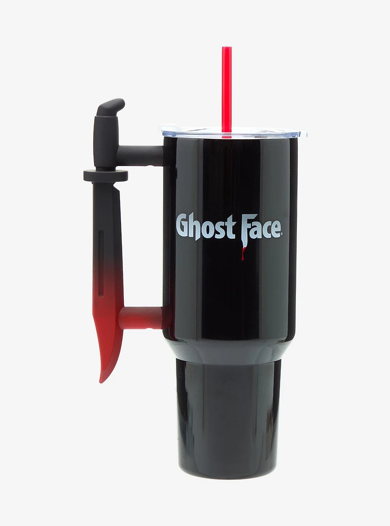 Ghost Face Knife Handle Straw Tumbler