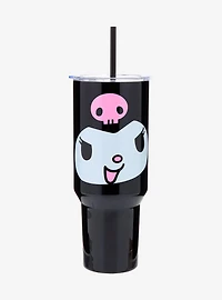 Sanrio Kuromi Face Straw Tumbler with Handle