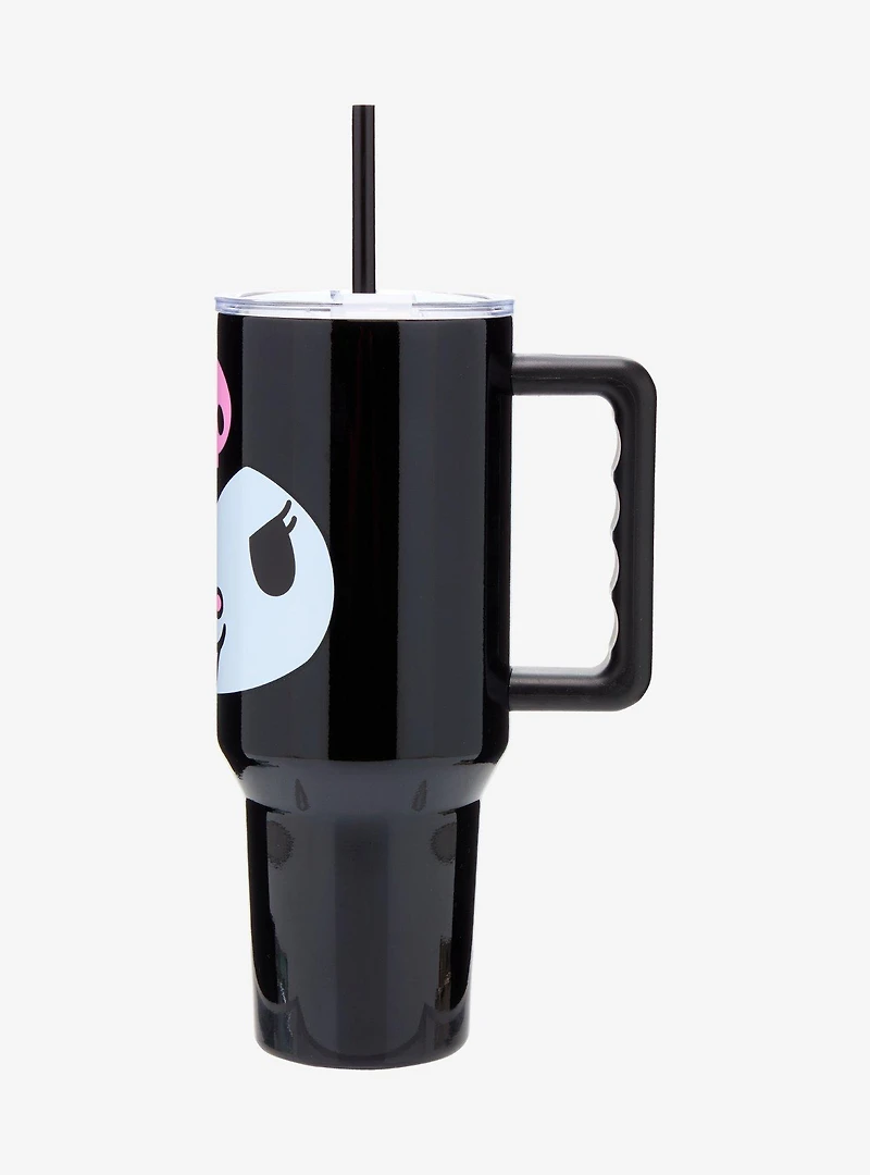 Sanrio Kuromi Face Straw Tumbler with Handle