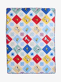 Peanuts Retro Reversible Quilted Blanket — BoxLunch Exclusive