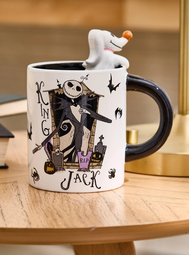 Disney The Nightmare Before Christmas King Jack Skellington & Zero Peeker Mug