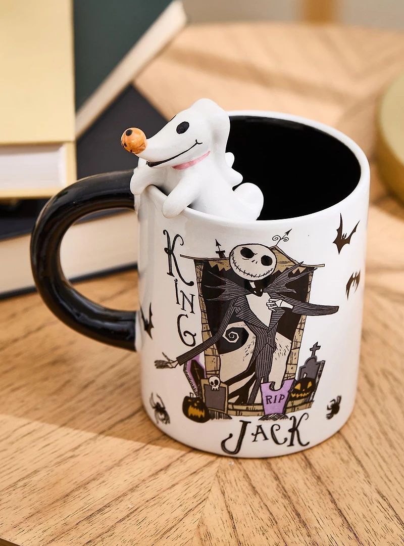 Disney The Nightmare Before Christmas King Jack Skellington & Zero Peeker Mug