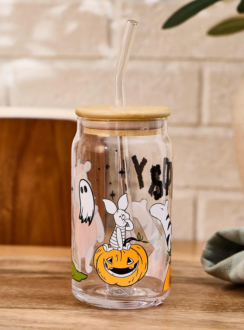 Disney Winnie the Pooh Halloween Costume Glass Cup with Straw - BoxLunch Exclusive