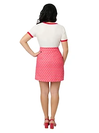 Disney Mickey & Friends Collection by Smak Parlour Minnie Daisy Galentines Mini Skirt