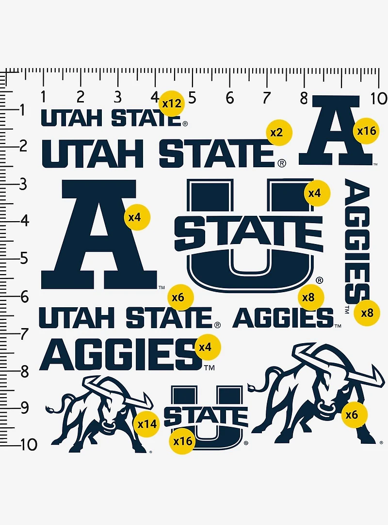 Utah State University Miscellaneous 100ct Sticker Pack