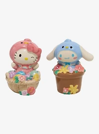 Sanrio Hello Kitty and Cinnamoroll Easter Baskets Salt & Pepper Shaker Set