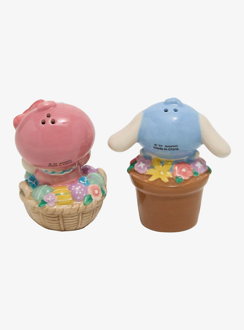 Sanrio Hello Kitty and Cinnamoroll Easter Baskets Salt & Pepper Shaker Set