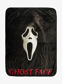 Ghost Face Portrait Fleece Throw