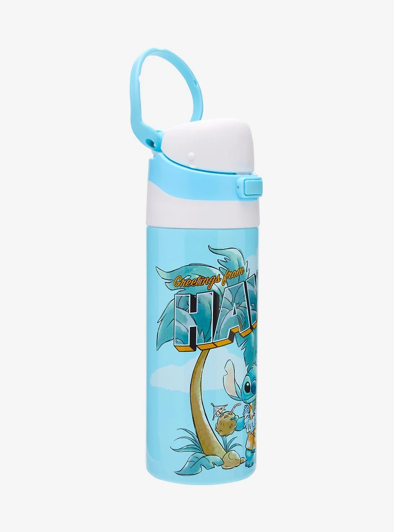 Disney Lilo & Stitch Postcard Flip Lid Water Bottle