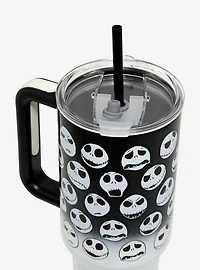 Disney The Nightmare Before Christmas Jack Skellington Faces Straw Tumbler with Handle