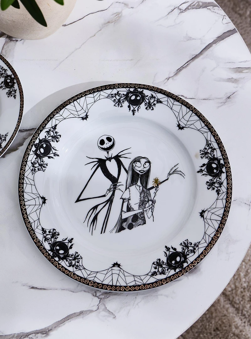 Disney The Nightmare Before Christmas Jack and Sally Tonal Dinner Plate