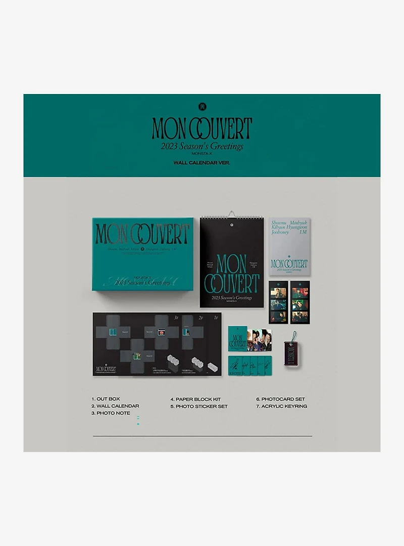 Monsta X 2023 Season's Greetings: Mon Couvert (Wall Calendar Ver.)