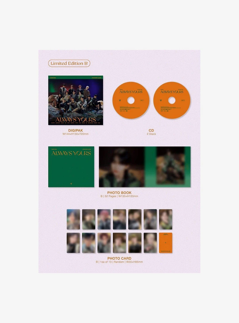 Seventeen Always Yours Japan Best Album Version B Vinyl LP