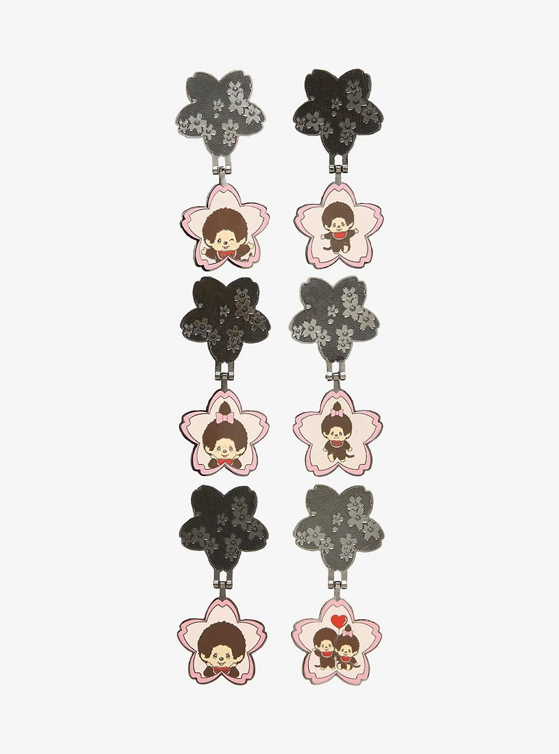Whatever! Makes You Happy x Monchhichi Cherry Blossom Hinge Blind Box Enamel Pin
