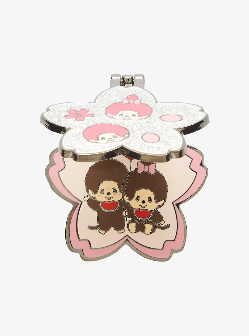 Whatever! Makes You Happy x Monchhichi Cherry Blossom Hinge Blind Box Enamel Pin
