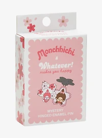 Whatever! Makes You Happy x Monchhichi Cherry Blossom Hinge Blind Box Enamel Pin