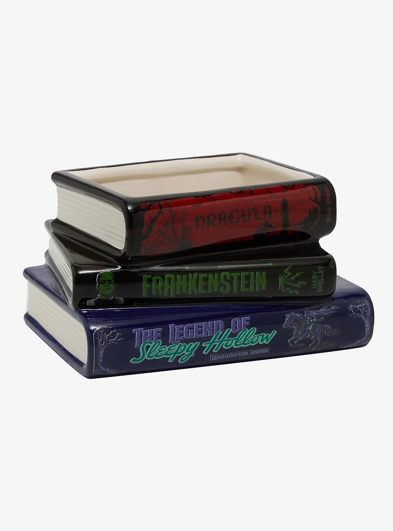 Horror Book Stack Figural Vase