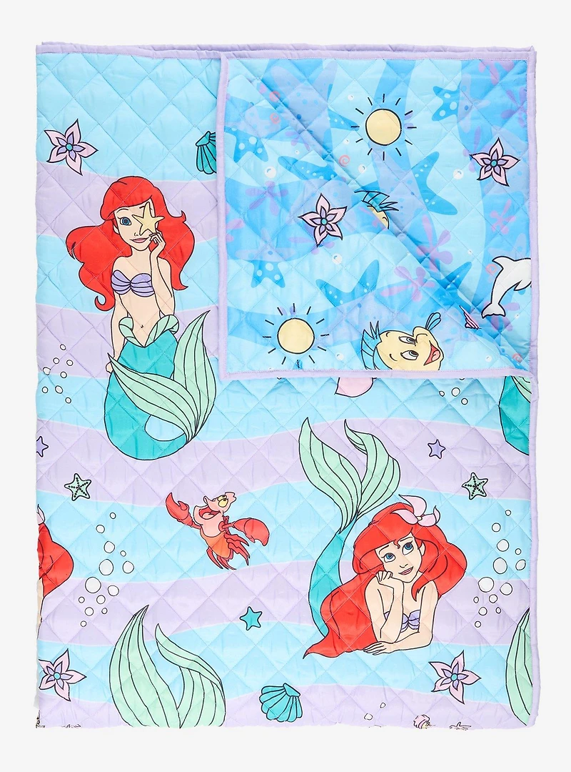 Disney The Little Mermaid Retro Quilted Blanket — BoxLunch Exclusive