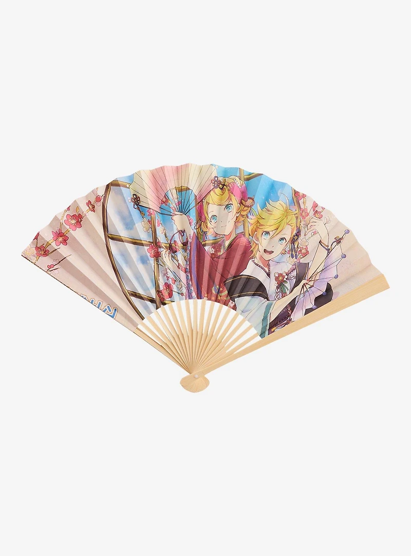Hatsune Miku Floral Double-Sided Handheld Fan