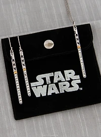 Star Wars X RockLove Ahsoka Tano Crystal Lightsaber Earrings