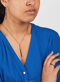Star Wars X RockLove Darksaber Crystal Lightsaber Necklace