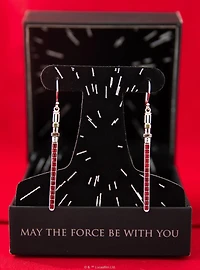 Star Wars X RockLove Darth Vader Crystal Lightsaber Earrings