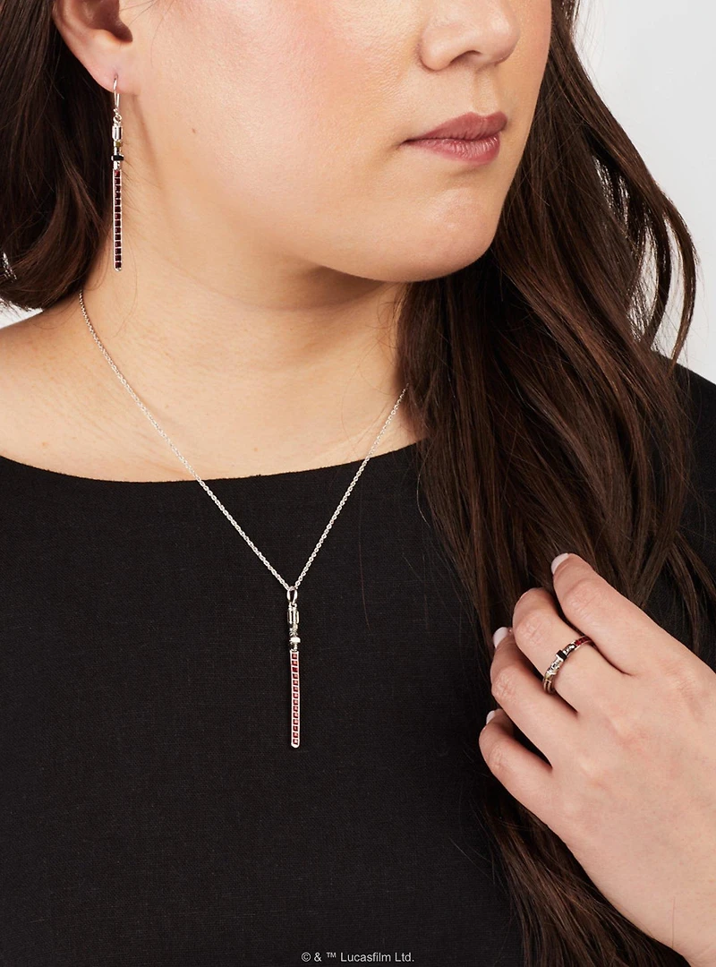 Star Wars X RockLove Darth Vader Crystal Lightsaber Necklace