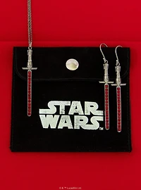 Star Wars X RockLove Kylo Ren Crystal Lightsaber Earrings
