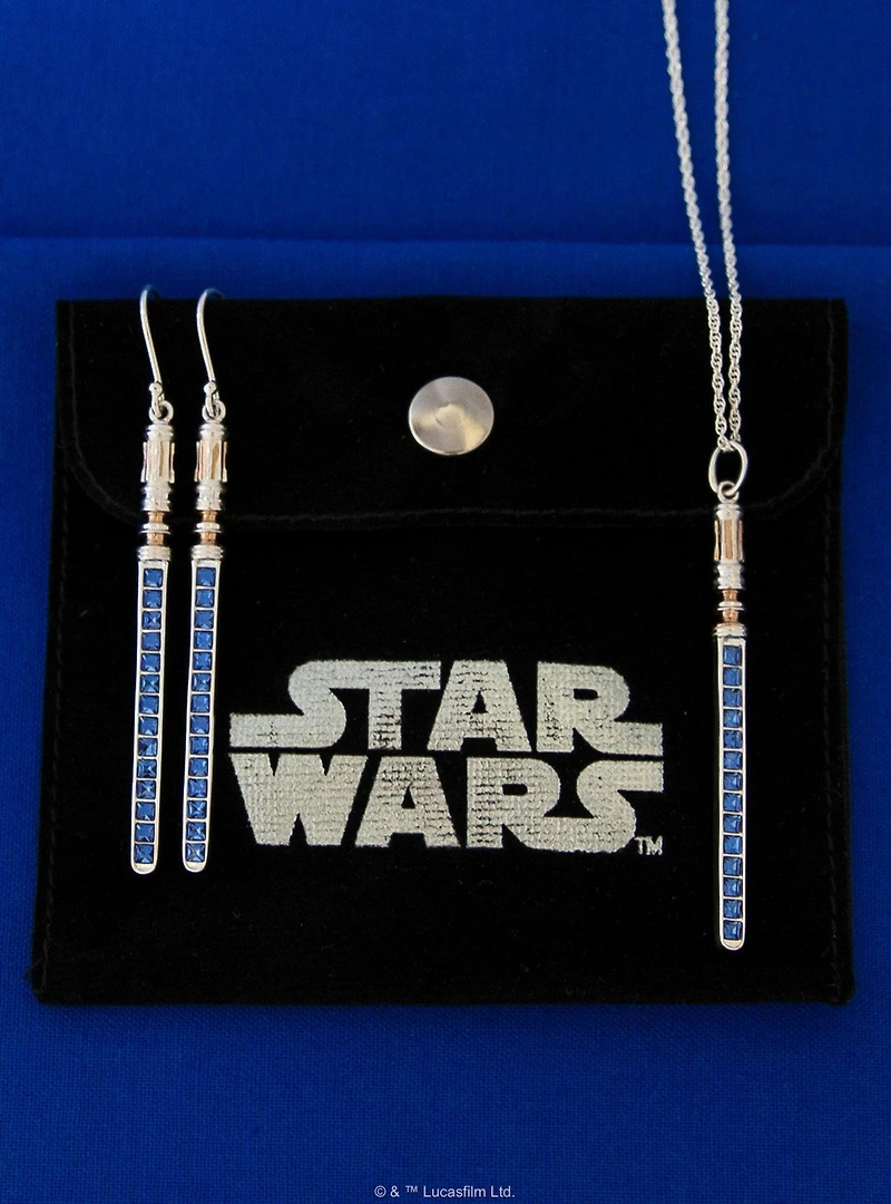 Star Wars X RockLove Leia Organa Crystal Lightsaber Earrings