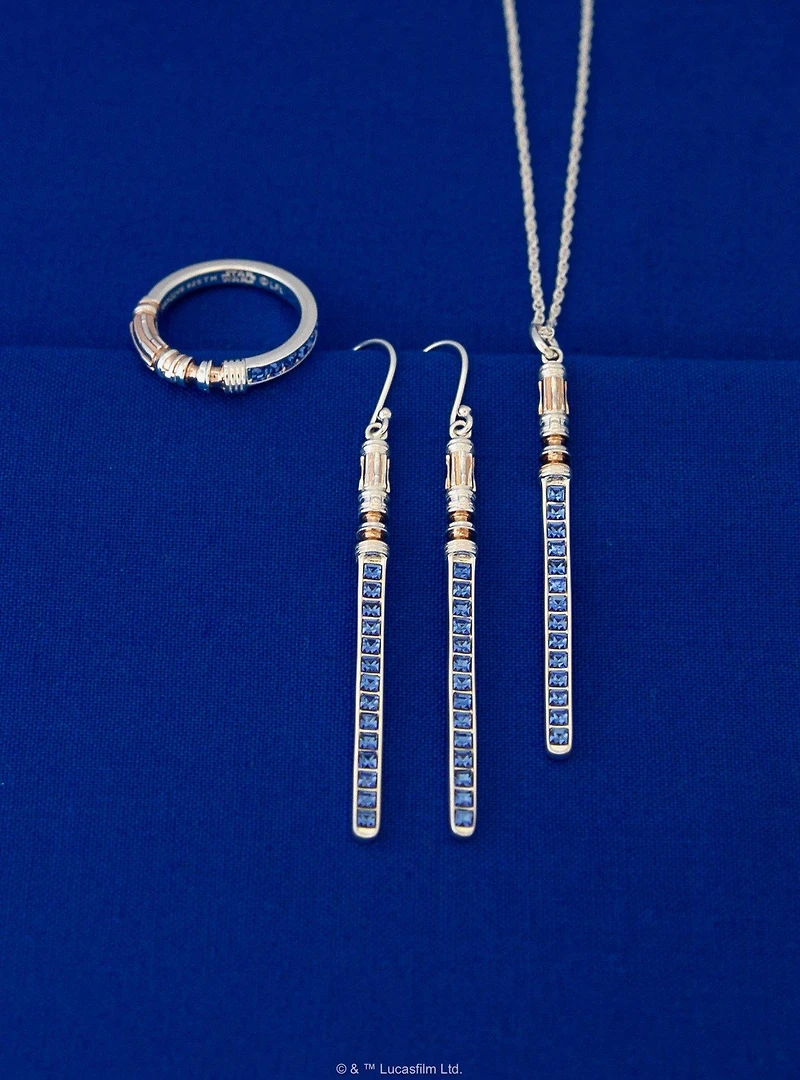 Star Wars X RockLove Leia Organa Crystal Lightsaber Necklace