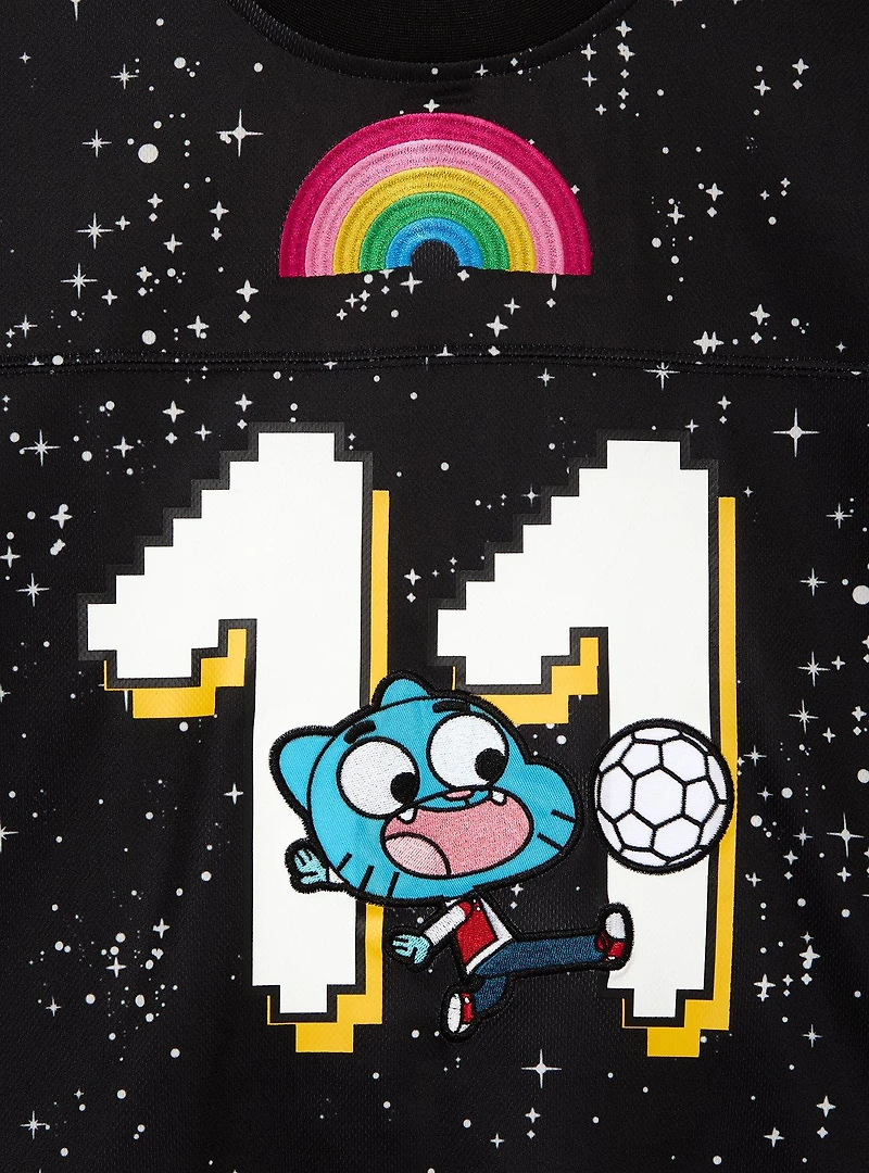 The Amazing World of Gumball Women's Plus Cropped Football Jersey - BoxLunch Exclusive