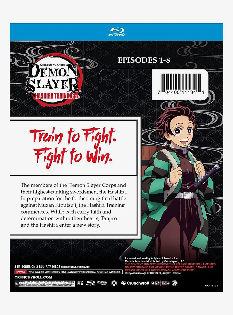 Demon Slayer: Kimetsu No Yaiba Hashira Training Arc Blu-Ray