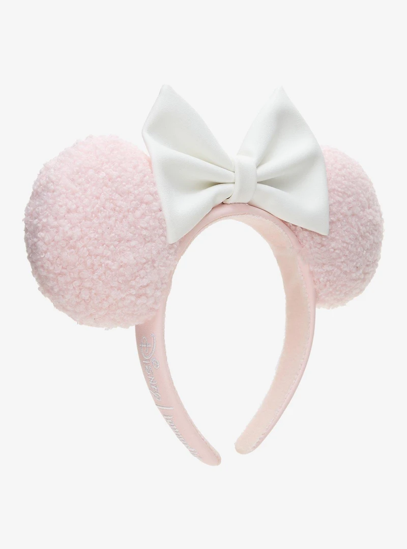 Loungefly Disney Pink Sherpa Minnie Mouse Ears Headband - BoxLunch Exclusive