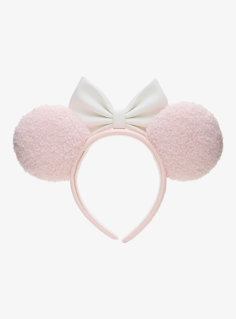 Loungefly Disney Pink Sherpa Minnie Mouse Ears Headband - BoxLunch Exclusive