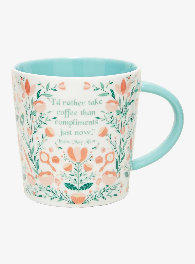Little Women Floral Quote Mug